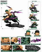Roronoa Zoro Three Sword Style Figure | 24cm Anime Action Statue