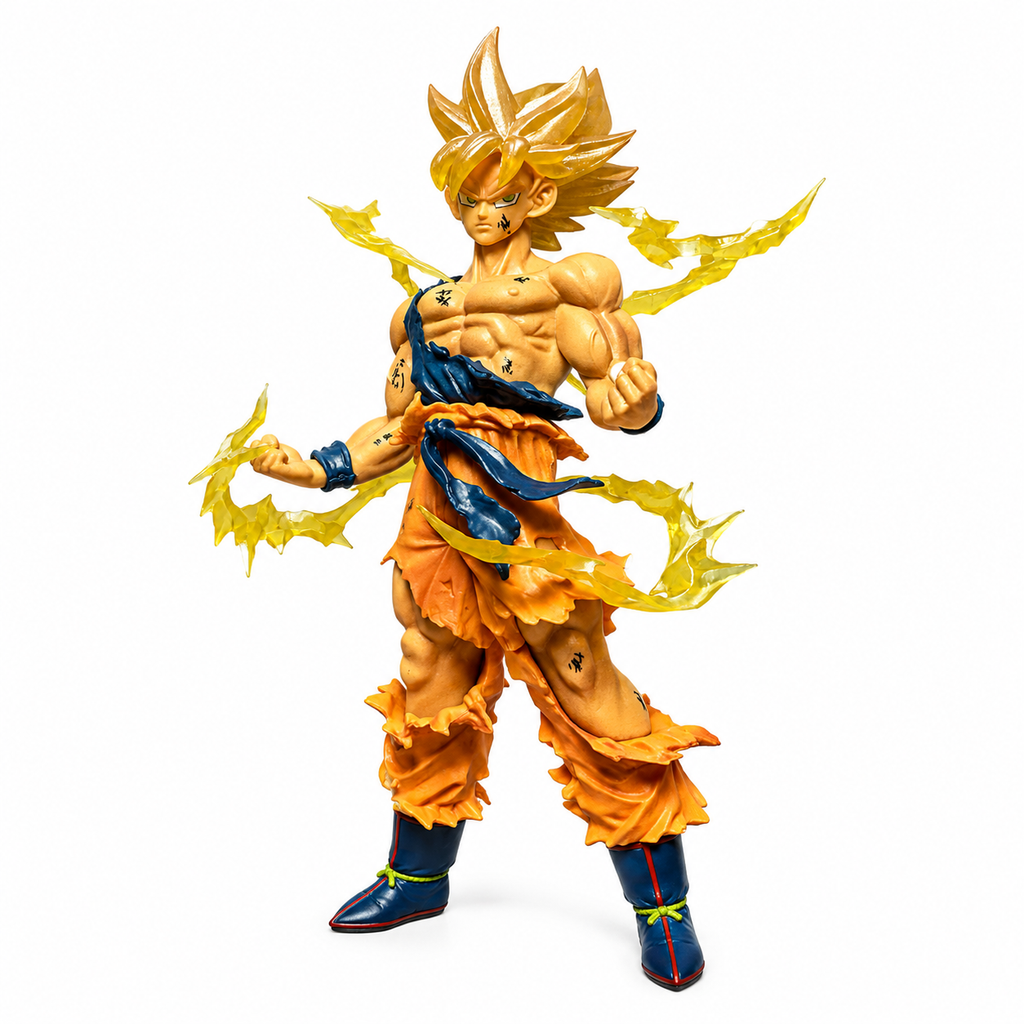 Goku Super Saiyan , Anime Collectible Statue With Dynamic Pose And Energy Effect, Ideal For Display, Collection And Gifting