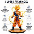Goku Super Saiyan , Anime Collectible Statue With Dynamic Pose And Energy Effect, Ideal For Display, Collection And Gifting