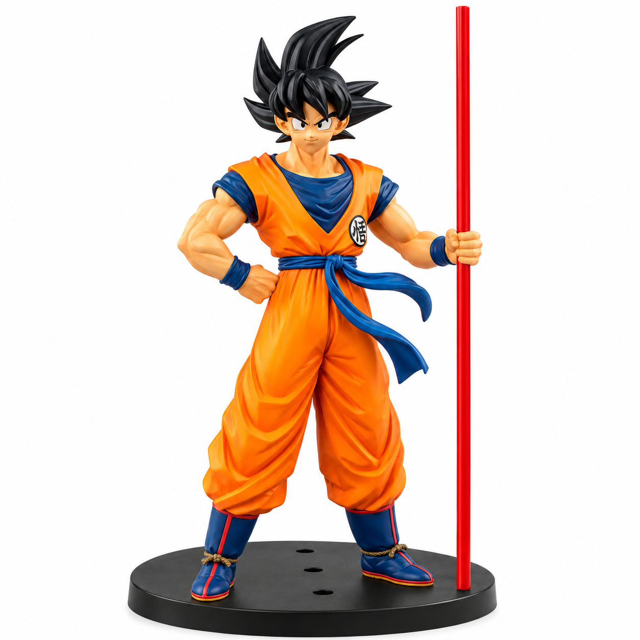 Goku Anime Action Figure with Power Pole | Collectible Display Statue