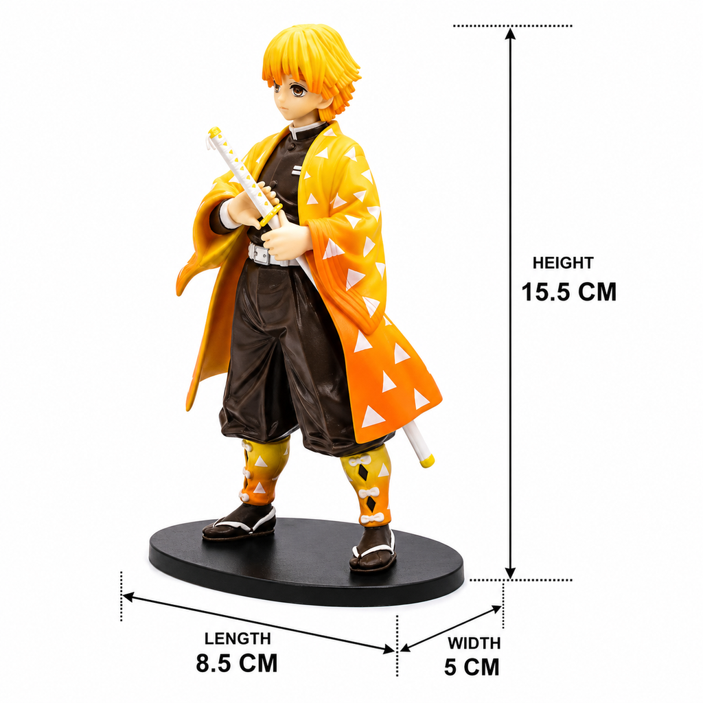 Zenitsu Agatsuma Anime Action Figure 16 cm | Demon Slayer Collectible Figure with Sword