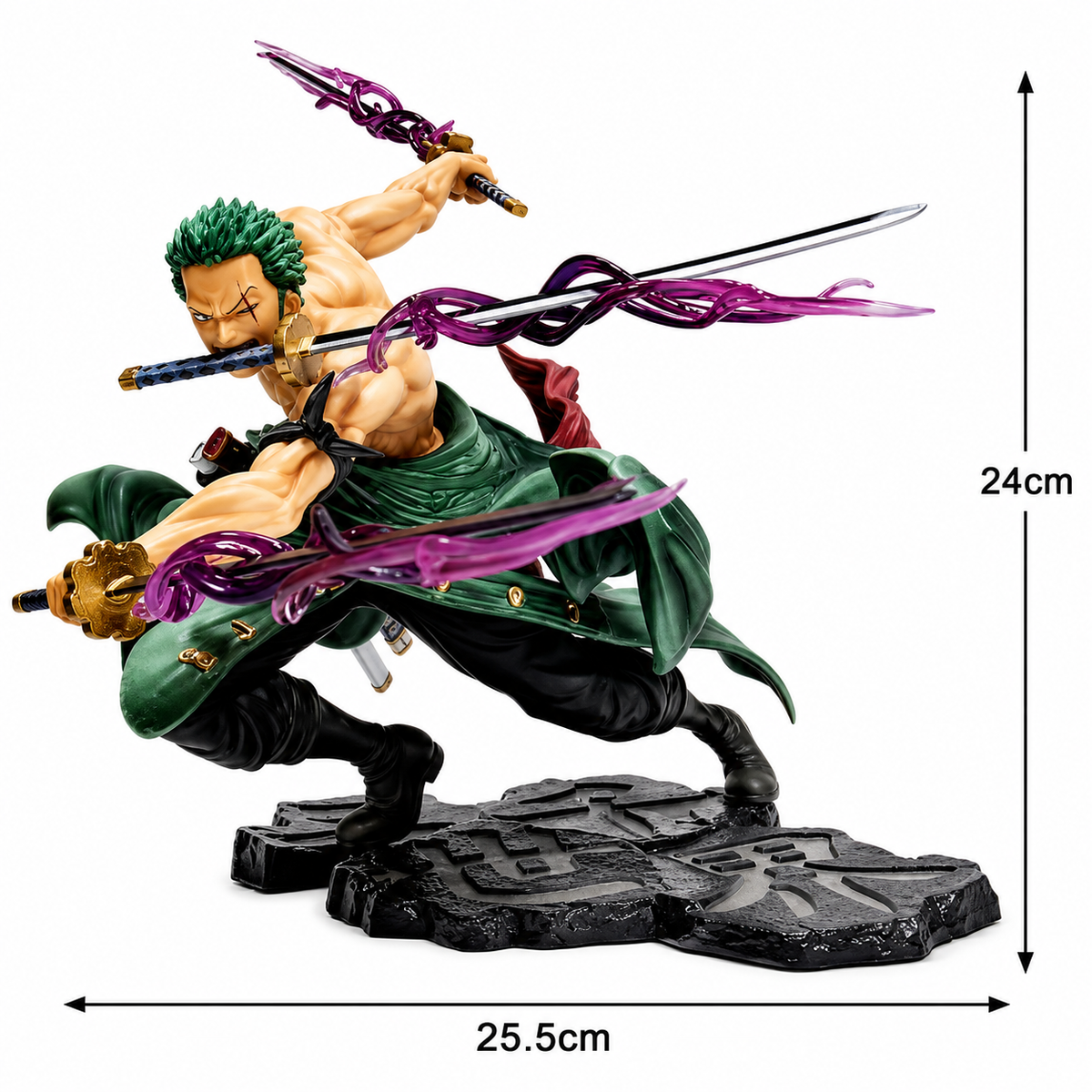 Roronoa Zoro Three Sword Style Figure | 24cm Anime Action Statue