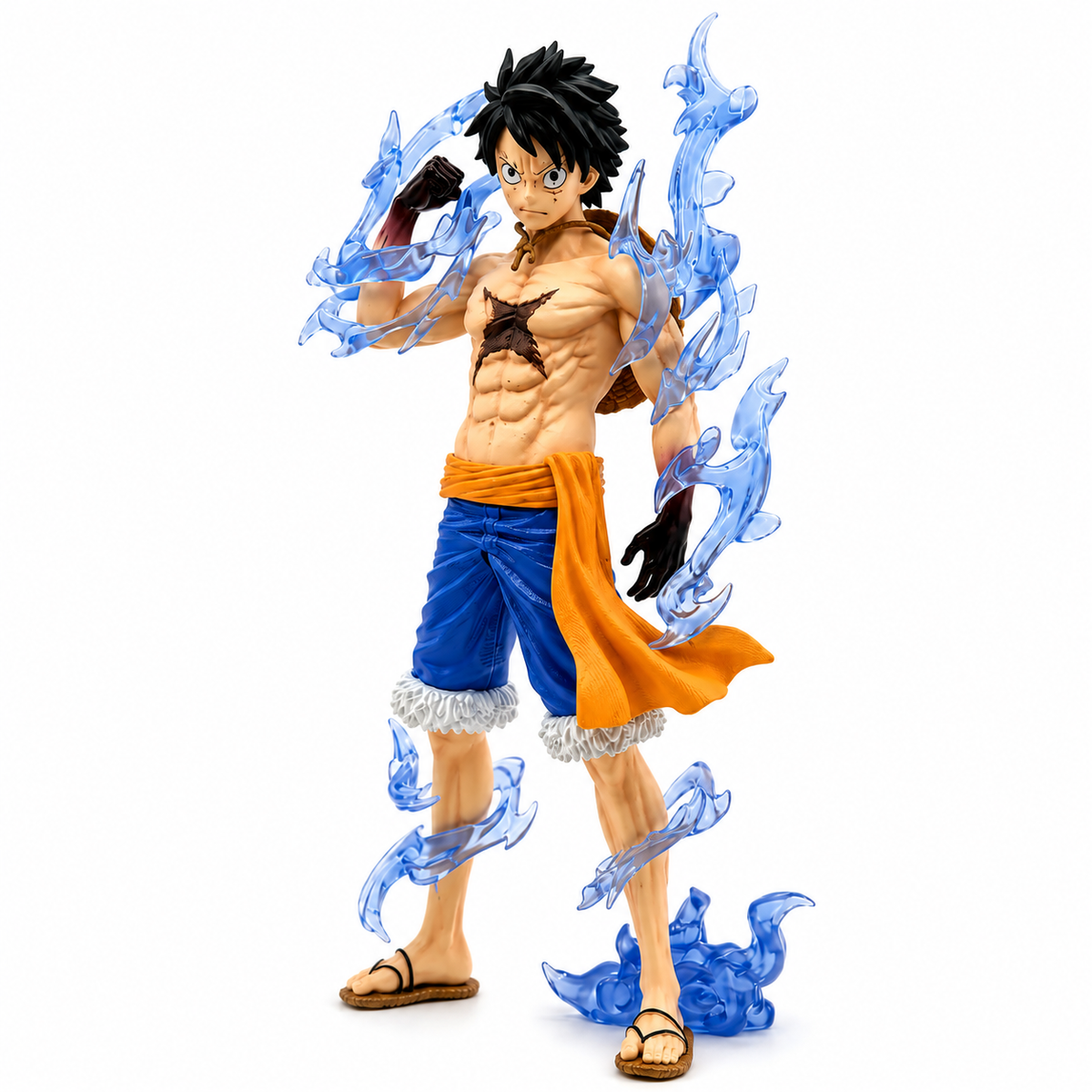 Monkey D. Luffy Gear 5 Action Figure with Blue Flame Effect | One Piece Collectible