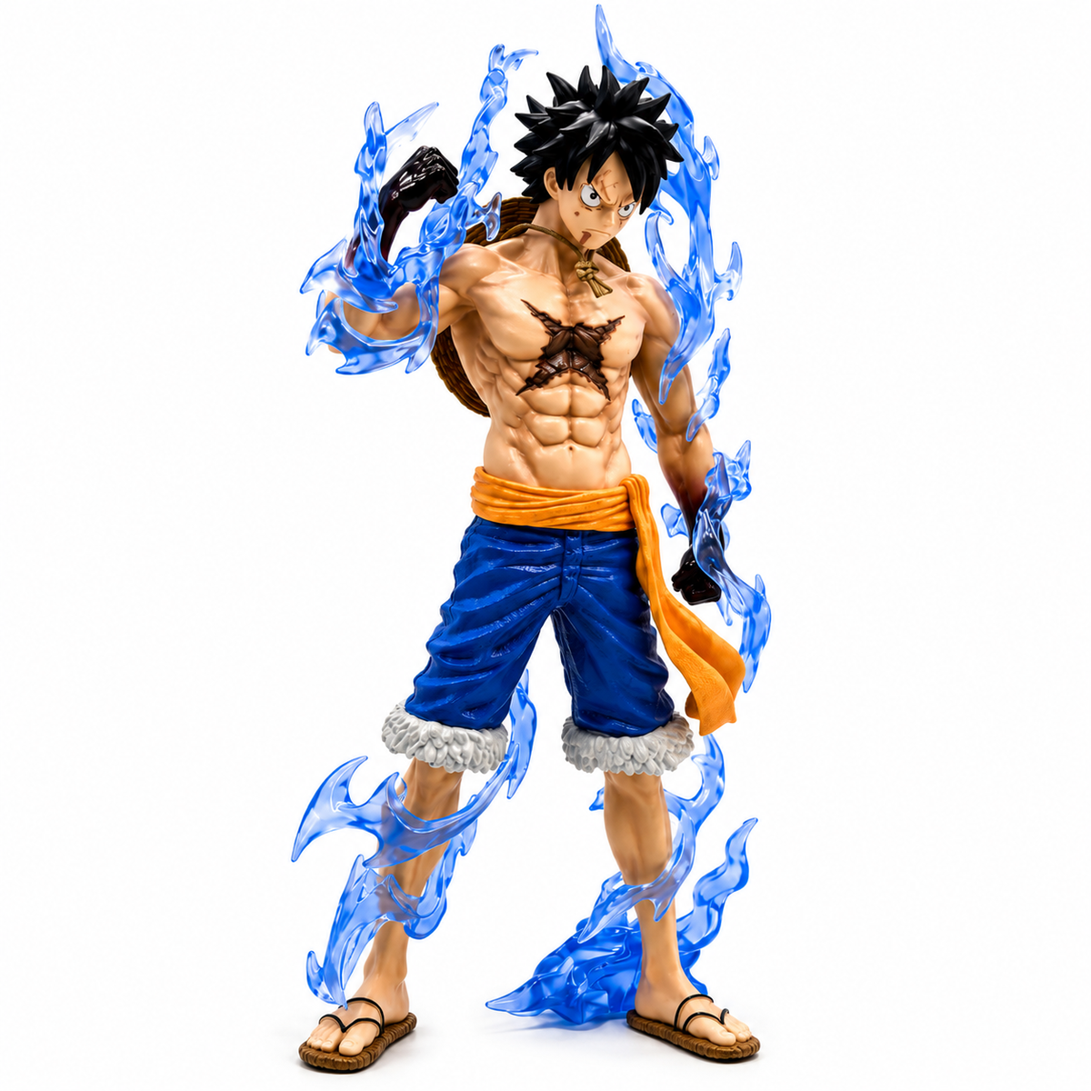 Monkey D. Luffy Gear 5 Action Figure with Blue Flame Effect | One Piece Collectible