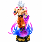 Goku Ultra Instinct Anime Action Figure with Pink & Blue Energy Effects | Dragon Ball Collectible Figure