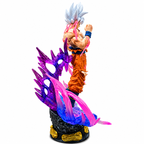 Goku Ultra Instinct Anime Action Figure with Pink & Blue Energy Effects | Dragon Ball Collectible Figure