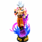 Goku Ultra Instinct Anime Action Figure with Pink & Blue Energy Effects | Dragon Ball Collectible Figure
