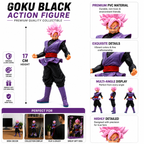 Goku Black Anime Action Figure 17 cm | Super Saiyan Rosé Pink Hair Premium PVC Collectible