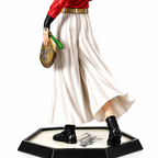 Demon Lord Fan Warrior Anime Figure – Orange Hair Collectible Statue with Dual Fans