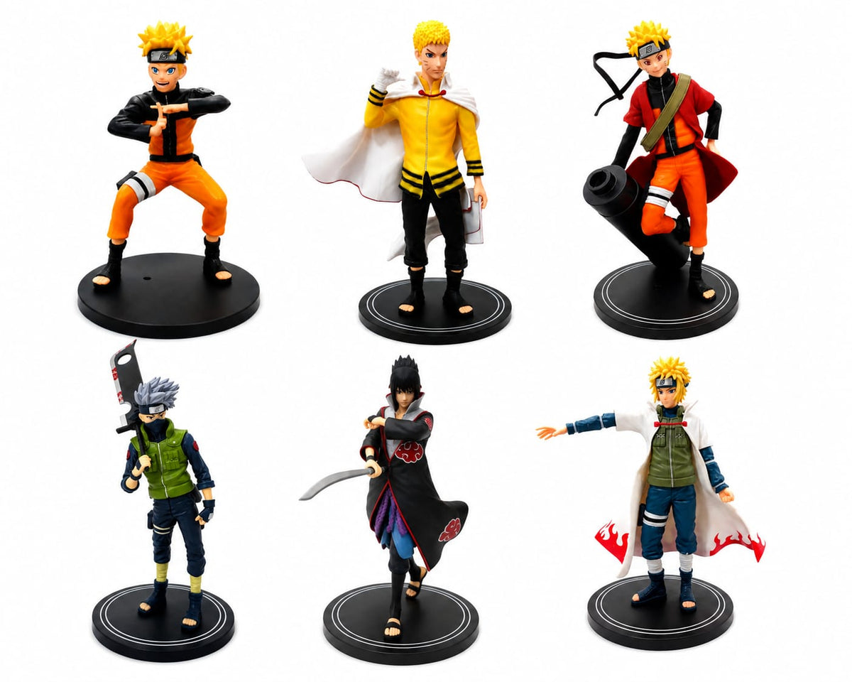 Naruto Anime Action Figure Set | 6-Piece Naruto Collectible Figure Set